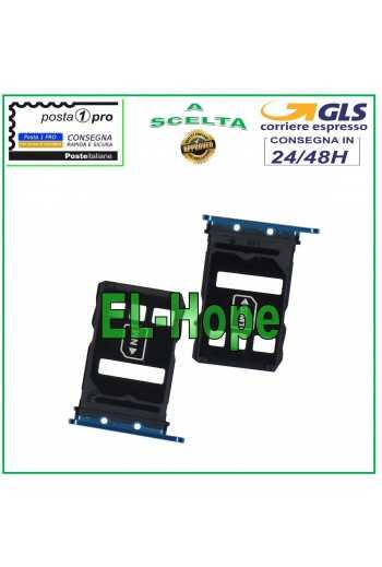 SLOT LETTORE CARRELLO VANO SCHEDA NANO SIM PER HUAWEI P40 ANA-LX9 LX4 NX9 BLU