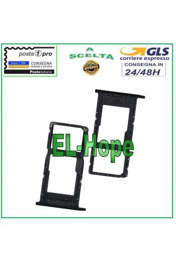 SLOT CARRELLO VANO SCHEDA SIM MICRO SD HUAWEI P SMART 2019 POT-LX1 LX2 LX3 NERO