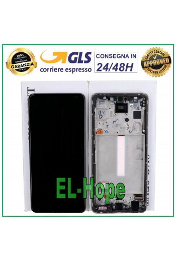 DISPLAY LCD TOUCH ORIGINALE 100% SAMSUNG GALAXY A52S SM A528 A528B FRAME BIANCO