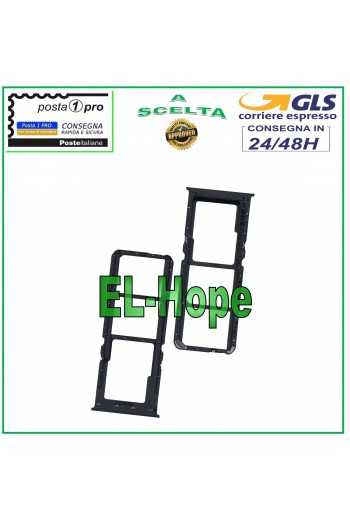 SLOT CARRELLO VANO SIM SCHEDA SD PER OPPO A52 CH2061 CPH2069 PDAM10 PADM00 NERO