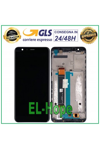 DISPLAY LCD FRAME ASUS ZENFONE MAX PLUS X018DC X018D ZB570 TL TOUCH VETRO NERO