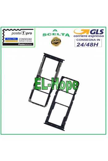 SLOT CARRELLO LETTORE VANO SCHEDA MICRO SIM SD PER XIAOMI REDMI 8 M1908C3IG NERO