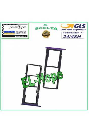 SLOT CARRELLO VANO PORTA SCHEDA SIM MICRO SD HUAWEI Y6P 2020 MED-LX9 LX9N VIOLA