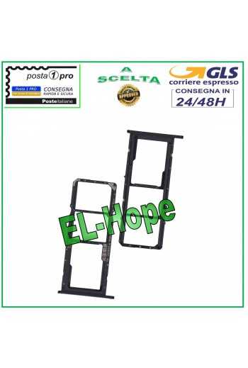 SLOT CARRELLO VANO PORTA SCHEDA SIM MICRO SD HUAWEI Y6P 2020 MED-LX9 LX9N NERO