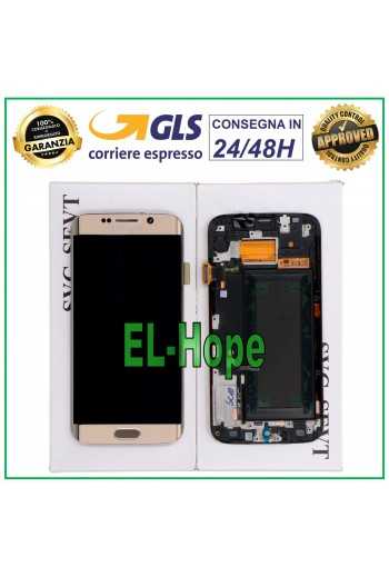 DISPLAY LCD ORIGINALE SAMSUNG GALAXY S6 EDGE SM-G925F TOUCH SCREEN ORO GOLD