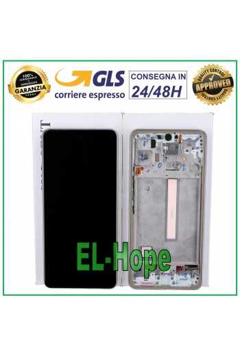 DISPLAY LCD + FRAME ORIGINALE SAMSUNG GALAXY A53 5G SM A536 A536B TOUCH BIANCO