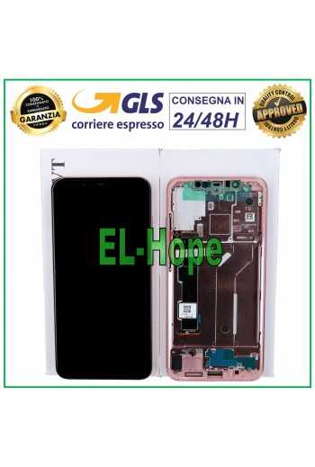 DISPLAY LCD TOUCH ORIGINALE + FRAME XIAOMI MI8 MI 8 M1803E1A M1803E1C VETRO ROSA