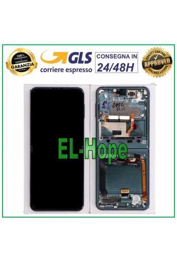 DISPLAY LCD ORIGINALE FRAME SAMSUNG GALAXY Z FLIP 3 5G SM-F711 TOUCH GREEN VERDE