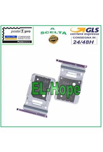 SLOT CARRELLO VANO DUAL SCHEDA NANO SIM SAMSUNG GALAXY S20 FE SM G780 F VIOLA