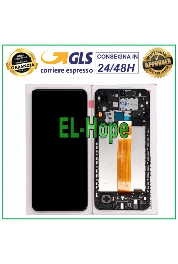 DISPLAY LCD ORIGINALE + FRAME SAMSUNG GALAXY A02 2021 SM-A022 TOUCH SCREEN VETRO
