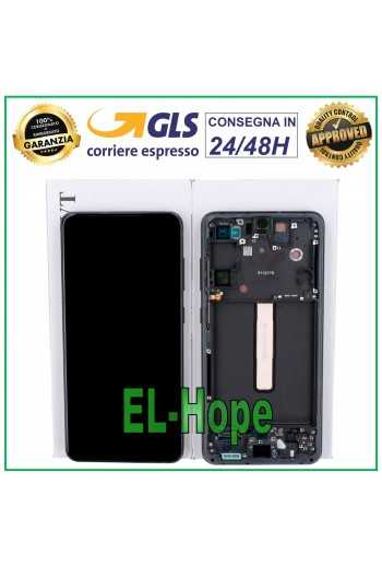 DISPLAY LCD FRAME ORIGINALE SAMSUNG GALAXY S21 FE SM-G990 TOUCH SCREEN GRAY NERO