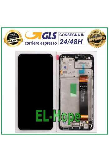 DISPLAY LCD ORIGINALE FRAME SAMSUNG GALAXY A23 4G 2022 SM-A235 TOUCH SCREEN NERO