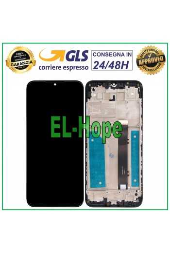 DISPLAY LCD + FRAME PER LG K41S LM-K410EMW LMK410 TOUCH SCREEN VETRO NERO