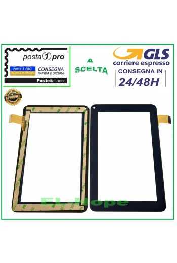 TOUCH SCREEN VETRO Audiola Tab 0172 DIGITIZER ORIGINALE NERO