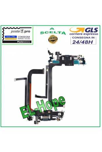 CONNETTORE RICARICA APPLE iPhone 13 PRO MAX FLAT FLEX MICROFONO DI CARICA BLU