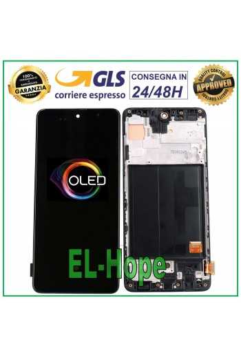 DISPLAY LCD OLED + FRAME PER SAMSUNG GALAXY A51 SM A515 A515F TOUCH SCREEN VETRO