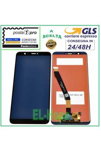 DISPLAY LCD PER HUAWEI P SMART FIG-LX1 LX2 LX3 ENJOY 7S TOUCH SCREEN VETRO NERO