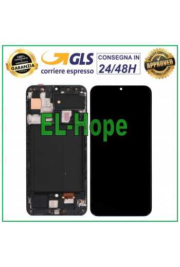 DISPLAY LCD TFT PER SAMSUNG GALAXY A50 SM A505F TOUCH SCREEN SCHERMO VETRO FRAME