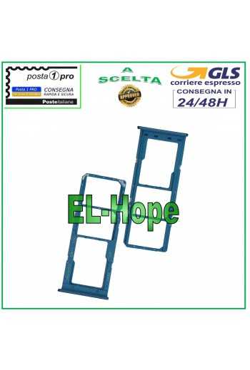 SLOT CARRELLO VANO SCHEDA NANO SIM + MICRO SD SAMSUNG GALAXY A12 SM A127F BLU