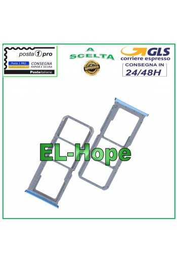 SLOT CARRELLO VANO SIM SCHEDA MICRO SD PER OPPO A16S CPH2271 / A16 CPH2269 BLU