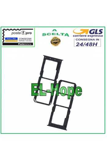 SLOT CARRELLO VANO SIM SCHEDA MICRO SD PER OPPO A91 CPH2021 PCPM00 PCPT00 NERO