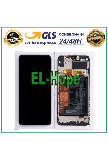DISPLAY LCD ORIGINALE FRAME + BATTERIA HUAWEI Y6P 2020 MED-LX9 LX9N TOUCH NERO