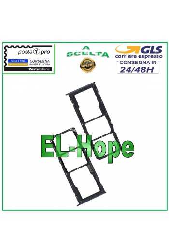 SLOT CARRELLO VANO SIM SCHEDA MICRO SD PER OPPO REALME C11 2020 RMX2185 NERO