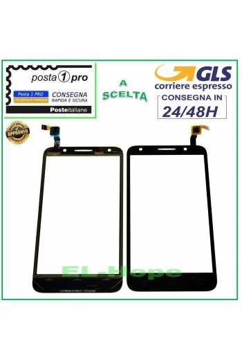 TOUCH SCREEN VETRO ALCATEL Pixi 4  5,0" 5045 5045X DIGITIZER VETRINO NERO