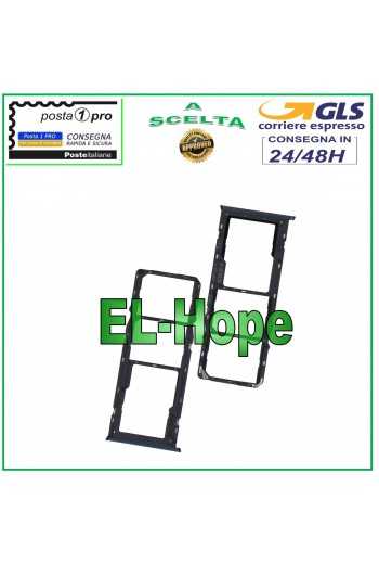 SLOT CARRELLO VANO SIM SCHEDA MICRO SD PER OPPO A15 CPH2185 / A15S CPH2179 NERO