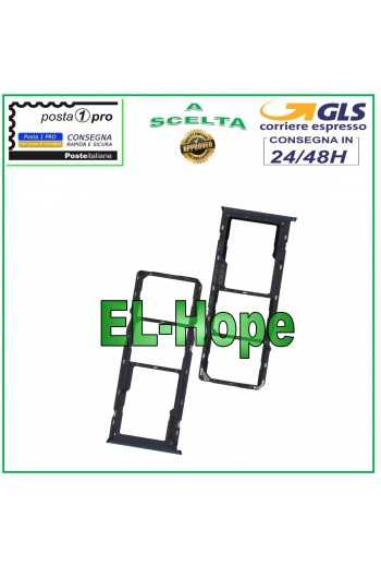 SLOT CARRELLO VANO SIM SCHEDA MICRO SD PER OPPO A15 CPH2185 / A15S CPH2179 NERO