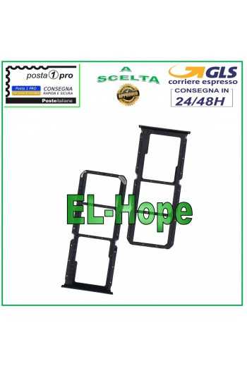 SLOT CARRELLO VANO SIM SCHEDA MICRO SD OPPO F19 / F19 PRO CPH2285 ALLOGGIO NERO