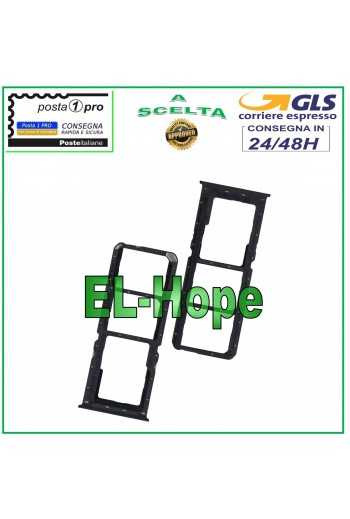 SLOT CARRELLO VANO SIM SCHEDA MICRO SD OPPO A5 2020 CPH1931 CPH1933 PCHT30 NERO