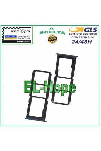 SLOT CARRELLO VANO SIM SCHEDA MICRO SD PER OPPO A53 2020 / A53S CPH2127 NERO