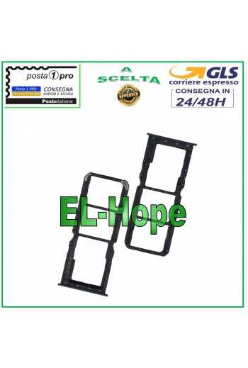 SLOT CARRELLO VANO SIM SCHEDA MICRO SD PER OPPO REALME C21Y RMX3261 RMX3263 NERO