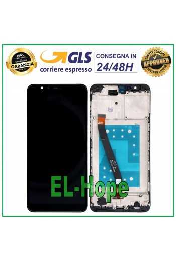 DISPLAY LCD + FRAME PER HUAWEI HONOR 7X BND-L21 BND-TL10 AL10 TOUCH SCREEN NERO