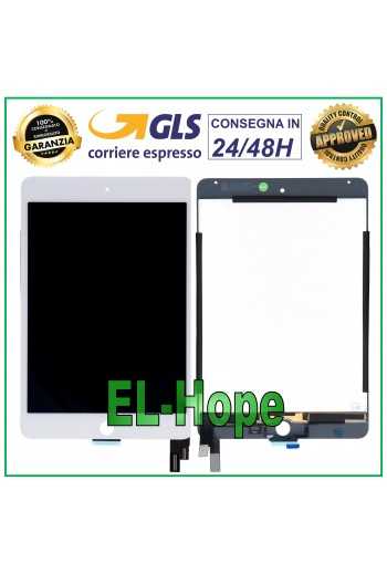 TOUCH SCREEN DISPLAY LCD PER APPLE iPad MINI 4 A1538 A1550 SCHERMO VETRO BIANCO