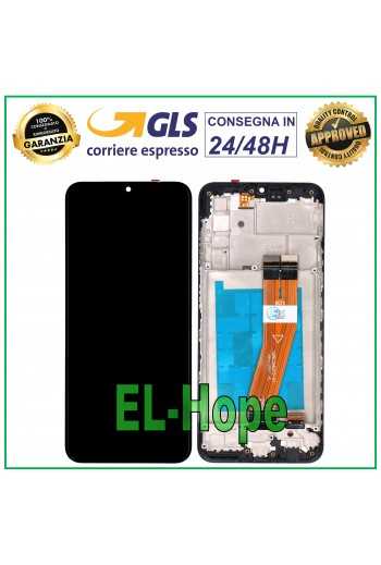 DISPLAY LCD + FRAME PER SAMSUNG GALAXY A02S SM A025G TOUCH SCREEN ASSEMBLATO