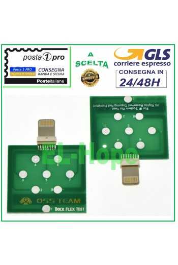 DOCK PCB TEST TESTER U2 TRISTAR PER IPHONE 5 6 7 8 SE C S PLUS RICARICA BATTERIA