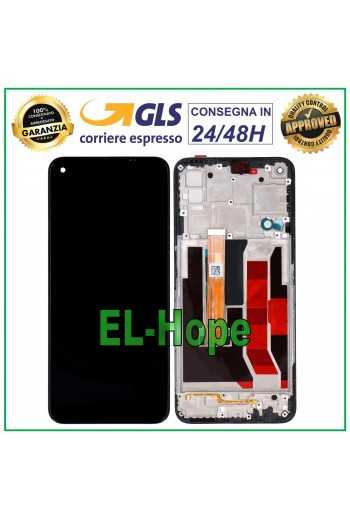 DISPLAY LCD + FRAME PER OPPO A73 5G CPH2161 TOUCH SCREEN SCHERMO VETRO NERO