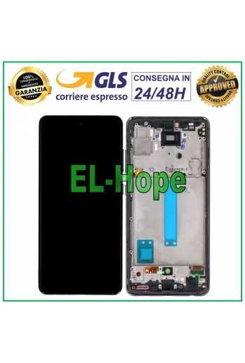 DISPLAY LCD TFT PER SAMSUNG GALAXY A52S 5G SM A528 A528B TOUCH SCREEN FRAME NERO