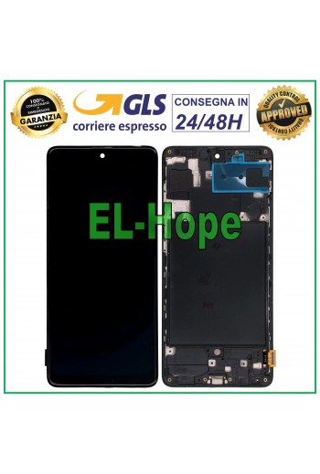 DISPLAY LCD OLED + FRAME PER SAMSUNG GALAXY A71 SM A715 A715F TOUCH SCREEN VETRO
