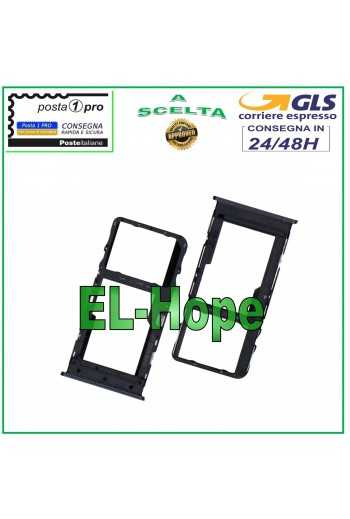 SLOT CARRELLO VANO SCHEDA NANO SIM MICRO SD TCL 10 10L T770H T770B ALLOGGIO NERO