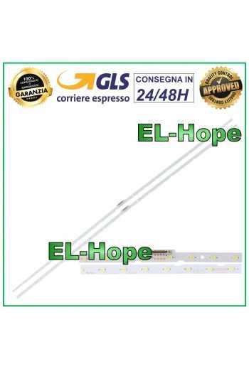 KIT 2 BARRE 40 LED PER TV 55" SAMSUNG UN55NU7 UN55RU7 UE55NU7093U UE55RU7175UXZT