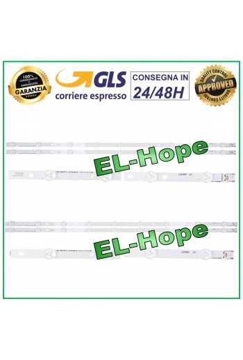 KIT 4 BARRE 9 LED PER TV LG 32" 32A2000I / 32A2000V / 32LS3400UA / 32LS3450