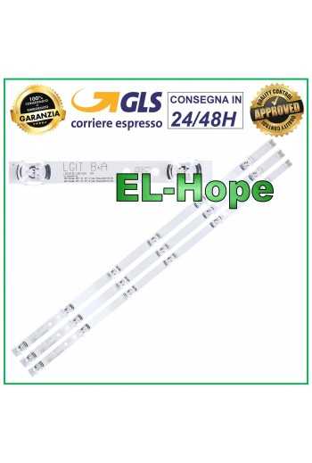 KIT 3 BARRE STRIP 6 LED PER TV LG 32" LGIT B+A AGS44644 / AGS45584 / AGS45653