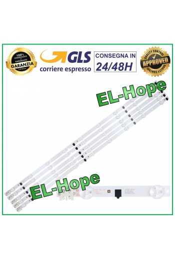 KIT 5 BARRE STRIP 9 LED PER TV 32" SAMSUNG UE32EH4000 / UE32F4000 / UE32F4500