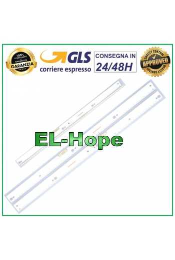 KIT 2 BARRE STRIP 58 LED PER TV 49" SAMSUNG V6ER-490SMA-R2/B BN96-39671A/39672A