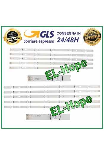 KIT 10 BARRE STRIP LED PER TV LG 55" LB160DZ-A/LB161DZ-B 6916L-1991A 6916L-1992A