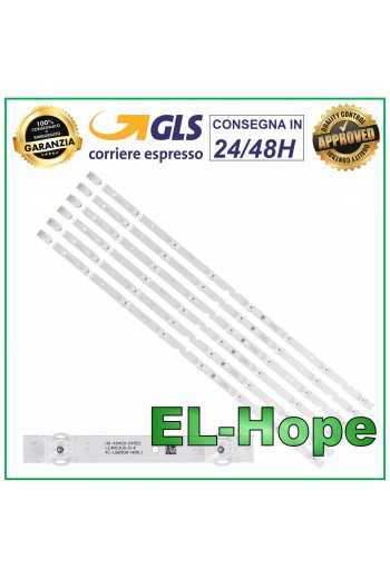 KIT 6 BARRE STRIP 8 LED PER TV 65" TCL LB1020 / 4C-LB6508-HR01J / 65HR330M08A1