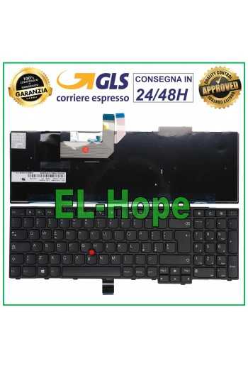 TASTIERA PER LENOVO ITALIANA T540 W540 L560 L570 W541 P50S 01AX662 93C92F5 NERA